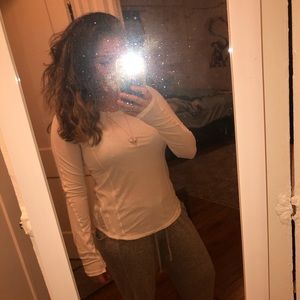 White Lululemon workout top